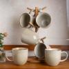 imageAmorArc 12oz Coffee Mugs Ceramic Coffee Mugs set of 6 for Man Woman Dad Mom Modern Coffee Mugs with handle for LatteCappuccinoMilkCocoa DishwasherampampMicrowave Safe Ceylon BlueCappuccino