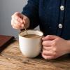 imageAmorArc 12oz Coffee Mugs Ceramic Coffee Mugs set of 6 for Man Woman Dad Mom Modern Coffee Mugs with handle for LatteCappuccinoMilkCocoa DishwasherampampMicrowave Safe Ceylon BluePearl White