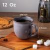 imageAmorArc 12oz Coffee Mugs Ceramic Coffee Mugs set of 6 for Man Woman Dad Mom Modern Coffee Mugs with handle for LatteCappuccinoMilkCocoa DishwasherampampMicrowave Safe Ceylon BlueGray