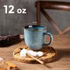 imageAmorArc 12oz Coffee Mugs Ceramic Coffee Mugs set of 6 for Man Woman Dad Mom Modern Coffee Mugs with handle for LatteCappuccinoMilkCocoa DishwasherampampMicrowave Safe Ceylon BlueOcean Blue