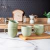 imageAmorArc 12oz Coffee Mugs Ceramic Coffee Mugs set of 6 for Man Woman Dad Mom Modern Coffee Mugs with handle for LatteCappuccinoMilkCocoa DishwasherampampMicrowave Safe Ceylon BlueOlive Green