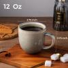 imageAmorArc 12oz Coffee Mugs Ceramic Coffee Mugs set of 6 for Man Woman Dad Mom Modern Coffee Mugs with handle for LatteCappuccinoMilkCocoa DishwasherampampMicrowave Safe Ceylon BlueReactive Glaze