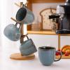 imageAmorArc 12oz Coffee Mugs Ceramic Coffee Mugs set of 6 for Man Woman Dad Mom Modern Coffee Mugs with handle for LatteCappuccinoMilkCocoa DishwasherampampMicrowave Safe Ceylon BlueOcean Blue