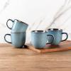 imageAmorArc 12oz Coffee Mugs Ceramic Coffee Mugs set of 6 for Man Woman Dad Mom Modern Coffee Mugs with handle for LatteCappuccinoMilkCocoa DishwasherampampMicrowave Safe Ceylon BlueOcean Blue