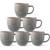 imageAmorArc 12oz Coffee Mugs Ceramic Coffee Mugs set of 6 for Man Woman Dad Mom Modern Coffee Mugs with handle for LatteCappuccinoMilkCocoa DishwasherampampMicrowave Safe Ceylon BlueReactive Glaze