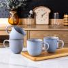 imageAmorArc 12oz Coffee Mugs Ceramic Coffee Mugs set of 6 for Man Woman Dad Mom Modern Coffee Mugs with handle for LatteCappuccinoMilkCocoa DishwasherampampMicrowave Safe Ceylon BlueBlue