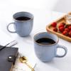 imageAmorArc 12oz Coffee Mugs Ceramic Coffee Mugs set of 6 for Man Woman Dad Mom Modern Coffee Mugs with handle for LatteCappuccinoMilkCocoa DishwasherampampMicrowave Safe Ceylon BlueBlue