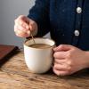imageAmorArc 12oz Coffee Mugs Ceramic Coffee Mugs set of 6 for Man Woman Dad Mom Modern Coffee Mugs with handle for LatteCappuccinoMilkCocoa DishwasherampampMicrowave Safe Ceylon BluePearl White