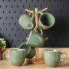 imageAmorArc 12oz Coffee Mugs Ceramic Coffee Mugs set of 6 for Man Woman Dad Mom Modern Coffee Mugs with handle for LatteCappuccinoMilkCocoa DishwasherampampMicrowave Safe Ceylon BlueJade Green