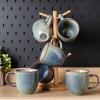 imageAmorArc 12oz Coffee Mugs Ceramic Coffee Mugs set of 6 for Man Woman Dad Mom Modern Coffee Mugs with handle for LatteCappuccinoMilkCocoa DishwasherampampMicrowave Safe Ceylon BlueCeylon Blue
