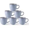 imageAmorArc 12oz Coffee Mugs Ceramic Coffee Mugs set of 6 for Man Woman Dad Mom Modern Coffee Mugs with handle for LatteCappuccinoMilkCocoa DishwasherampampMicrowave Safe Ceylon BlueBlue