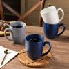 imageAmorArc 16oz Coffee Mugs Set of 6 Large Ceramic Coffee Mugs for Man Woman Dad Mom Modern Coffee Mugs with Handle for TeaLatteCappuccinoCocoa DishwasherampampMicrowave Safe Light BeigeMultiColor3