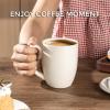 imageAmorArc 16oz Coffee Mugs Set of 6 Large Ceramic Coffee Mugs for Man Woman Dad Mom Modern Coffee Mugs with Handle for TeaLatteCappuccinoCocoa DishwasherampampMicrowave Safe Light BeigeLight Beige