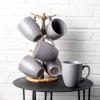 imageAmorArc 16oz Coffee Mugs Set of 6 Large Ceramic Coffee Mugs for Man Woman Dad Mom Modern Coffee Mugs with Handle for TeaLatteCappuccinoCocoa DishwasherampampMicrowave Safe Light BeigeMatte Gray