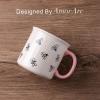 imageAmorArc 22 OZ Large Ceramic Coffee Mugs Set of 2 Oversized Mugs With Big Handle for Men Women Dad Mom Big Mug With Textured Dogs Cats Patterns for Office ampamp Home Microwave Safe 2 PcsBlackPink