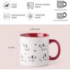 imageAmorArc 22 OZ Large Ceramic Coffee Mugs Set of 2 Oversized Mugs With Big Handle for Men Women Dad Mom Big Mug With Textured Dogs Cats Patterns for Office ampamp Home Microwave Safe 2 PcsBlackRed