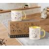 imageAmorArc 22 OZ Large Ceramic Coffee Mugs Set of 2 Oversized Mugs With Big Handle for Men Women Dad Mom Big Mug With Textured Dogs Cats Patterns for Office ampamp Home Microwave Safe 2 PcsBlackYellow