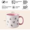 imageAmorArc 22 OZ Large Ceramic Coffee Mugs Set of 2 Oversized Mugs With Big Handle for Men Women Dad Mom Big Mug With Textured Dogs Cats Patterns for Office ampamp Home Microwave Safe 2 PcsBlackPink