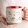 imageAmorArc 22 OZ Large Ceramic Coffee Mugs Set of 2 Oversized Mugs With Big Handle for Men Women Dad Mom Big Mug With Textured Dogs Cats Patterns for Office ampamp Home Microwave Safe 2 PcsBlackRed