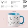 imageAmorArc 22 OZ Large Ceramic Coffee Mugs Set of 2 Oversized Mugs With Big Handle for Men Women Dad Mom Big Mug With Textured Dogs Cats Patterns for Office ampamp Home Microwave Safe 2 PcsBlackBlue