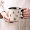 imageAmorArc 22 OZ Large Ceramic Coffee Mugs Set of 2 Oversized Mugs With Big Handle for Men Women Dad Mom Big Mug With Textured Dogs Cats Patterns for Office ampamp Home Microwave Safe 2 PcsBlackBlack