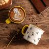 imageAmorArc 22 OZ Large Ceramic Coffee Mugs Set of 2 Oversized Mugs With Big Handle for Men Women Dad Mom Big Mug With Textured Dogs Cats Patterns for Office ampamp Home Microwave Safe 2 PcsBlackYellowBees