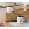 imageAmorArc 22 OZ Large Ceramic Coffee Mugs Set of 2 Oversized Mugs With Big Handle for Men Women Dad Mom Big Mug With Textured Dogs Cats Patterns for Office ampamp Home Microwave Safe 2 PcsBlackBlack