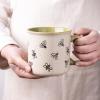 imageAmorArc 22 OZ Large Ceramic Coffee Mugs Set of 2 Oversized Mugs With Big Handle for Men Women Dad Mom Big Mug With Textured Dogs Cats Patterns for Office ampamp Home Microwave Safe 2 PcsBlackGreen