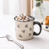 imageAmorArc 22 OZ Large Ceramic Coffee Mugs Set of 2 Oversized Mugs With Big Handle for Men Women Dad Mom Big Mug With Textured Dogs Cats Patterns for Office ampamp Home Microwave Safe 2 PcsBlackBlack