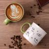 imageAmorArc 22 OZ Large Ceramic Coffee Mugs Set of 2 Oversized Mugs With Big Handle for Men Women Dad Mom Big Mug With Textured Dogs Cats Patterns for Office ampamp Home Microwave Safe 2 PcsBlackGreen
