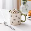 imageAmorArc 22 OZ Large Ceramic Coffee Mugs Set of 2 Oversized Mugs With Big Handle for Men Women Dad Mom Big Mug With Textured Dogs Cats Patterns for Office ampamp Home Microwave Safe 2 PcsBlackGreen