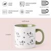 imageAmorArc 22 OZ Large Ceramic Coffee Mugs Set of 2 Oversized Mugs With Big Handle for Men Women Dad Mom Big Mug With Textured Dogs Cats Patterns for Office ampamp Home Microwave Safe 2 PcsBlackGreen