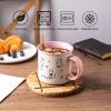 imageAmorArc 22 OZ Large Ceramic Coffee Mugs Set of 2 Oversized Mugs With Big Handle for Men Women Dad Mom Big Mug With Textured Dogs Cats Patterns for Office ampamp Home Microwave Safe 2 PcsBlackPink