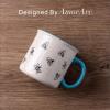 imageAmorArc 22 OZ Large Ceramic Coffee Mugs Set of 2 Oversized Mugs With Big Handle for Men Women Dad Mom Big Mug With Textured Dogs Cats Patterns for Office ampamp Home Microwave Safe 2 PcsBlackBlue
