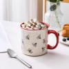 imageAmorArc 22 OZ Large Ceramic Coffee Mugs Set of 2 Oversized Mugs With Big Handle for Men Women Dad Mom Big Mug With Textured Dogs Cats Patterns for Office ampamp Home Microwave Safe 2 PcsBlackRed