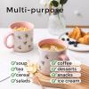 imageAmorArc 22 OZ Large Ceramic Coffee Mugs Set of 2 Oversized Mugs With Big Handle for Men Women Dad Mom Big Mug With Textured Dogs Cats Patterns for Office ampamp Home Microwave Safe 2 PcsBlackPink