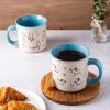 imageAmorArc 22 OZ Large Ceramic Coffee Mugs Set of 2 Oversized Mugs With Big Handle for Men Women Dad Mom Big Mug With Textured Dogs Cats Patterns for Office ampamp Home Microwave Safe 2 PcsBlackBlue