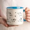 imageAmorArc 22 OZ Large Ceramic Coffee Mugs Set of 2 Oversized Mugs With Big Handle for Men Women Dad Mom Big Mug With Textured Dogs Cats Patterns for Office ampamp Home Microwave Safe 2 PcsBlackBlue