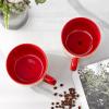 imageAmorArc 32 Ounces Ceramic Soup Mugs with Lids and Handle Stoneware Bowls Cup Set of 2 for Soup Stew Noodle Beautiful Mug Bowls With Lovely DogCat Patterns MicrowaveampampDishwasher Safe OliveRed