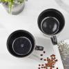 imageAmorArc 32 Ounces Ceramic Soup Mugs with Lids and Handle Stoneware Bowls Cup Set of 2 for Soup Stew Noodle Beautiful Mug Bowls With Lovely DogCat Patterns MicrowaveampampDishwasher Safe OliveBlack