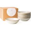 imageAmorArc Ceramic Cereal Bowls Set of 6 24 oz Handmade Stoneware Bowls Set for Cereal Soup Salad Bread Stylish Kitchen Bowls for Meal Dishwasher ampamp Microwave Safe ReactivePearl WhitePearl White