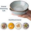 imageAmorArc Ceramic Cereal Bowls Set of 6 24 oz Handmade Stoneware Bowls Set for Cereal Soup Salad Bread Stylish Kitchen Bowls for Meal Dishwasher ampamp Microwave Safe ReactivePearl WhiteOcean Blue