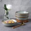 imageAmorArc Ceramic Cereal Bowls Set of 6 24 oz Handmade Stoneware Bowls Set for Cereal Soup Salad Bread Stylish Kitchen Bowls for Meal Dishwasher ampamp Microwave Safe ReactivePearl WhiteOcean Blue