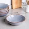 imageAmorArc Ceramic Cereal Bowls Set of 6 24 oz Handmade Stoneware Bowls Set for Cereal Soup Salad Bread Stylish Kitchen Bowls for Meal Dishwasher ampamp Microwave Safe ReactivePearl WhiteReactive Blue