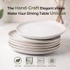 imageAmorArc Ceramic Dinner Plates Set of 6 105 Inch Handmade Reactive Glaze Stoneware Plates Large Rustic Shape Dinnerware Dish Set for Kitchen Microwave ampamp Dishwasher Safe Scratch Resistant  BlueReactive Color