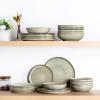 imageAmorArc Ceramic Dinner Plates Set of 6 105 Inch Handmade Reactive Glaze Stoneware Plates Large Rustic Shape Dinnerware Dish Set for Kitchen Microwave ampamp Dishwasher Safe Scratch Resistant  BlueReactive Glaze