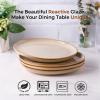imageAmorArc Ceramic Dinner Plates Set of 6 105 Inch Handmade Reactive Glaze Stoneware Plates Large Rustic Shape Dinnerware Dish Set for Kitchen Microwave ampamp Dishwasher Safe Scratch Resistant  BlueLatte