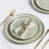 imageAmorArc Ceramic Dinner Plates Set of 6 105 Inch Handmade Reactive Glaze Stoneware Plates Large Rustic Shape Dinnerware Dish Set for Kitchen Microwave ampamp Dishwasher Safe Scratch Resistant  BlueReactive Glaze