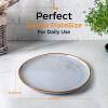 imageAmorArc Ceramic Dinner Plates Set of 6 105 Inch Handmade Reactive Glaze Stoneware Plates Large Rustic Shape Dinnerware Dish Set for Kitchen Microwave ampamp Dishwasher Safe Scratch Resistant  BlueReactive Blue