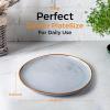 imageAmorArc Ceramic Dinner Plates Set of 6 105 Inch Handmade Reactive Glaze Stoneware Plates Large Rustic Shape Dinnerware Dish Set for Kitchen Microwave ampamp Dishwasher Safe Scratch Resistant  BlueReactive Blue